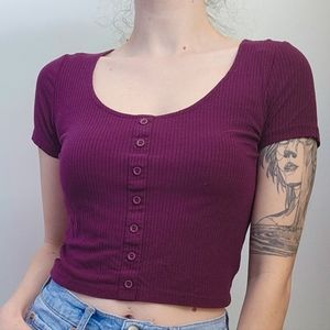 Empyre Crop Top Size S w/ Button Detail